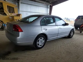 2002 Honda Civic LX with VIN JHMES16642S003913, listed as a Copart auction lot 47806825 with 113,830 mi miles and Clean Title. Bid and sale history available at carsss.com. Image 3.