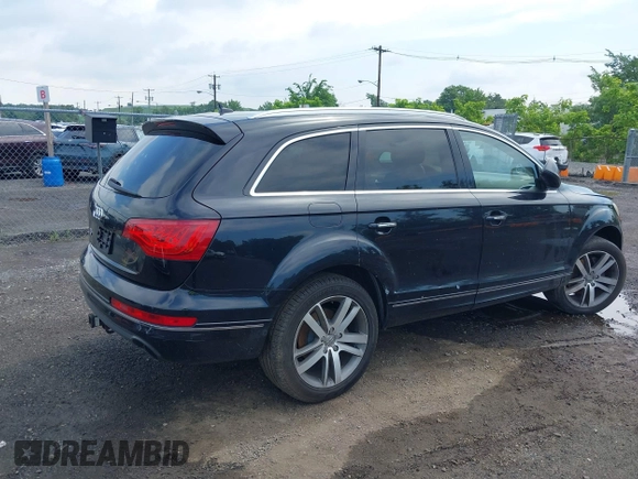 2012 Audi Q7 Premium Plus with VIN WA1LGAFEXCD008924, listed as a IAAI auction lot 42619348 with 153,529 mi miles and . Bid and sale history available at DreamBid. Image 4.