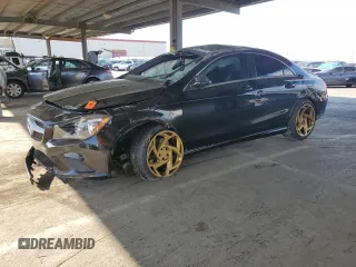2015 Mercedes-Benz CLA 250 with VIN WDDSJ4EB1FN176192, listed as a Copart auction lot 50578155 with 124,292 mi miles and Salvage Title. Bid and sale history available at DreamBid. Image 1.