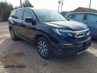 2021 Honda Pilot EX-L with VIN 5FNYF6H57MB064595, listed as a IAAI auction lot 41942327 with 46,150 mi miles and . Bid and sale history available at DreamBid. Image 1.
