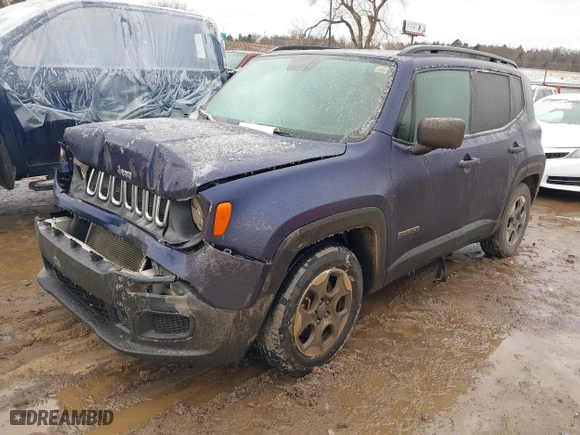 2017 Jeep Renegade Sport with VIN ZACCJAAB4HPF81573, listed as a IAAI auction lot 41556300 with 121,348 mi miles. Bid and sale history available at carsss.com. Image 17.