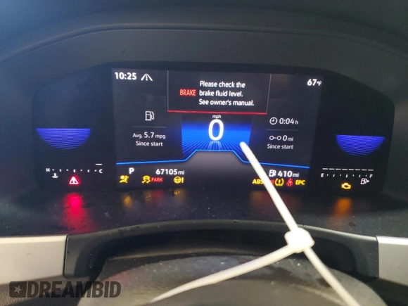 2022 Volkswagen Atlas SE with VIN 1V2LC2CA6NC200437, listed as a Copart auction lot 72356214 with 67,105 mi miles and Salvage title. Bid and sale history available at DreamBid. Image 9.