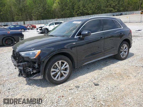 2022 Audi Q3 S line Premium z VIN WA1DECF31N1018850, wystawiony jako Copart lot #52559035 z przebiegiem 44 466 mil mil oraz Szkoda całkowita • Salvage title. Historia ofert i sprzedaży dostępna na DreamBid. Obrazek 1.