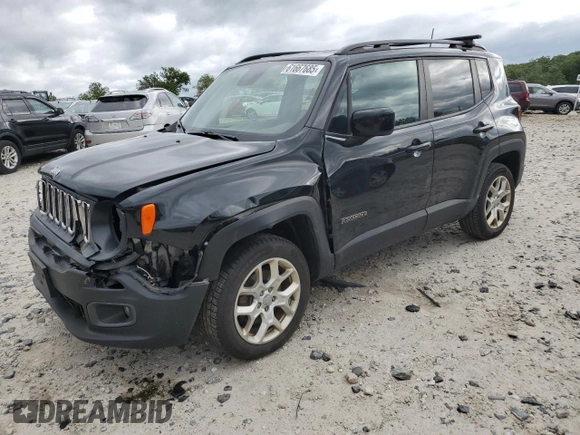 2018 Jeep Renegade Latitude with VIN ZACCJBBB2JPJ11789, listed as a Copart auction lot 61667685 with 113,311 mi miles and Salvage title. Bid and sale history available at DreamBid. Image 1.