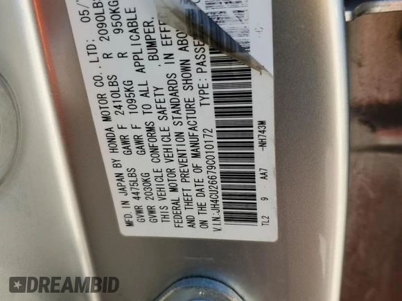 2009 Acura TSX with VIN JH4CU26679C010172, listed as a Copart auction lot 88442015 with 169,424 mi miles and Salvage Title. Bid and sale history available at carsss.com. Image 12.