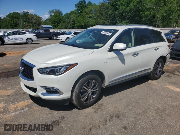 2017 Infiniti QX60 with VIN 5N1DL0MN6HC553949, listed as a Copart auction lot 52230465 with 107,277 mi miles and Salvage Title. Bid and sale history available at carsss.com. Image 1.