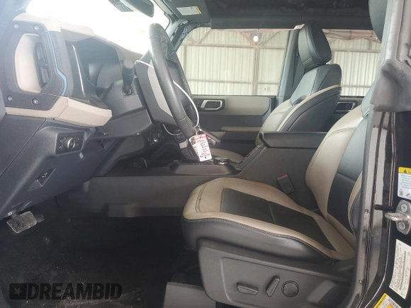2022 Ford Bronco with VIN 1FMEE5DP5NLB41837, listed as a Copart auction lot 55476425 with 24,012 mi miles and Salvage title. Bid and sale history available at DreamBid. Image 7.