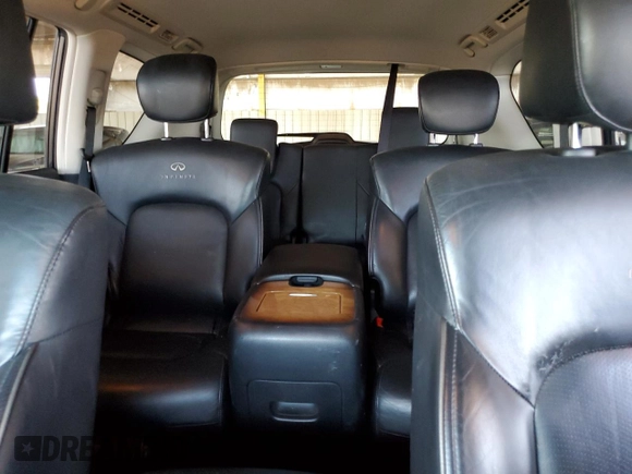 2012 Infiniti QX56 7-passenger with VIN JN8AZ2NE1C9020532, listed as a Copart auction lot 68012654 with 141,470 mi miles and Salvage Title. Bid and sale history available at carsss.com. Image 10.
