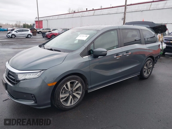 2021 Honda Odyssey Touring with VIN 5FNRL6H86MB001298, listed as a IAAI auction lot 41721738 with 85,680 mi miles. Bid and sale history available at carsss.com. Image 18.