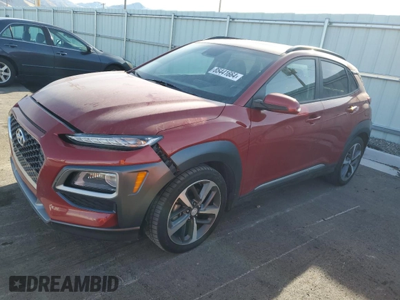 2020 Hyundai Kona Limited with VIN KM8K33A55LU492996, listed as a Copart auction lot 85441664 with 72,357 mi miles and Salvage Title. Bid and sale history available at carsss.com. Image 1.
