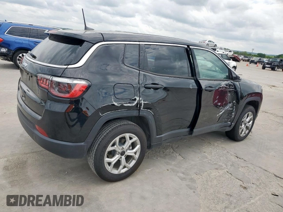 2025 Jeep Compass Sport with VIN 3C4NJDAN0ST515350, listed as a Copart auction lot 55109645 with 10,091 mi miles and Salvage title. Bid and sale history available at DreamBid. Image 3.