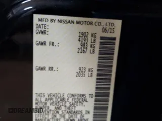 2015 Nissan LEAF S with VIN 1N4AZ0CP6FC334064, listed as a Copart auction lot 49307085 with 42,375 mi miles and Salvage Title. Bid and sale history available at DreamBid. Image 12.