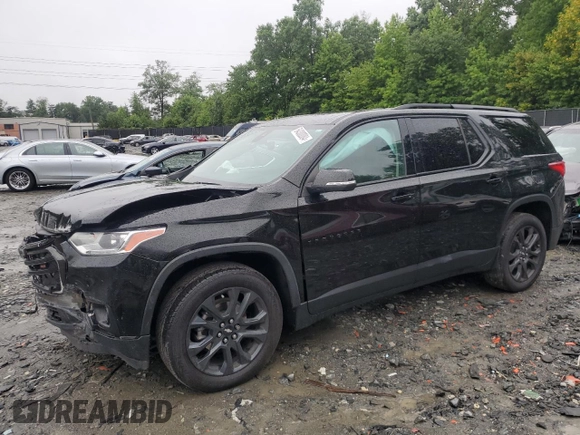 2021 Chevrolet Traverse RS with VIN 1GNEVJKW9MJ120773, listed as a Copart auction lot 64300084 with 82,397 mi miles and Salvage Title. Bid and sale history available at carsss.com. Image 1.