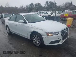 2014 Audi A4 Premium with VIN WAUBFAFL1EN038598, listed as a IAAI auction lot 41940623 with 103,544 mi miles. Bid and sale history available at carsss.com. Image 1.