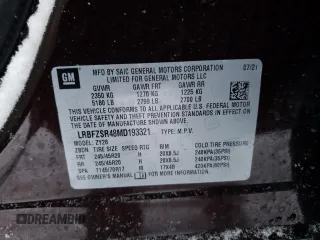 2021 Buick Envision Avenir with VIN LRBFZSR48MD193321, listed as a Copart auction lot 89130195 with 40,731 mi miles and Salvage Title. Bid and sale history available at carsss.com. Image 15.