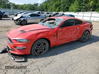 2018 Ford Mustang EcoBoost with VIN 1FA6P8TH4J5185282, listed as a Copart auction lot 59387205 with 83,397 mi miles and Salvage title. Bid and sale history available at DreamBid. Image 1.