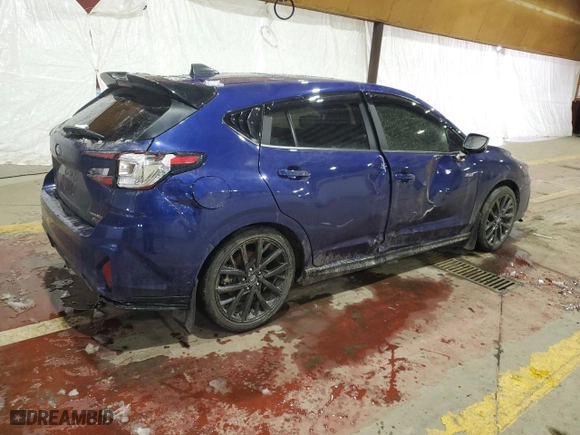 2024 Subaru Impreza RS with VIN JF1GUHHC0R8218167, listed as a Copart auction lot 44566625 with 34,153 mi miles and Salvage Title. Bid and sale history available at carsss.com. Image 3.