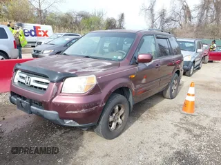 2007 Honda Pilot EX-L with VIN 2HKYF18587H515168, listed as a IAAI auction lot 41950101 with 216,885 mi miles. Bid and sale history available at carsss.com. Image 2.