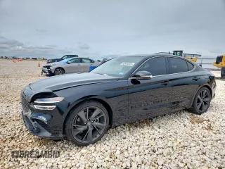 2023 Genesis G70 2.0T with VIN KMTG34TA8PU120473, listed as a Copart auction lot 60895045 with 38,393 mi miles and Salvage title. Bid and sale history available at DreamBid. Image 1.