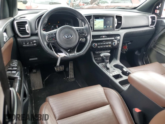 2017 Kia Sportage SX Turbo with VIN KNDPR3A65H7243783, listed as a Copart auction lot 57088825 with 129,937 mi miles and Salvage title. Bid and sale history available at DreamBid. Image 8.