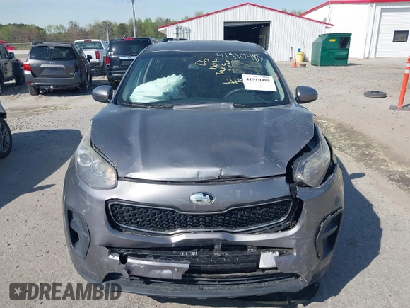 2017 Kia Sportage LX with VIN KNDPM3AC7H7166208, listed as a IAAI auction lot 41910485 with 100,211 mi miles. Bid and sale history available at carsss.com. Image 12.