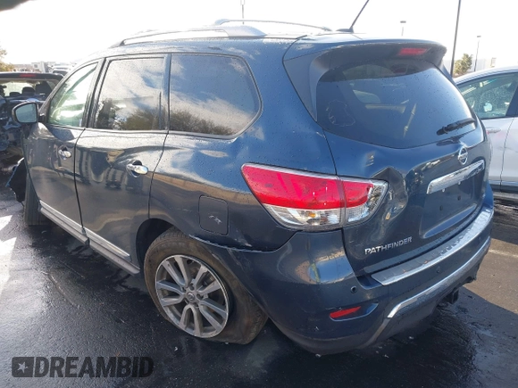 2014 Nissan Pathfinder SL with VIN 5N1AR2MN6EC722361, listed as a IAAI auction lot 41706091 with 44,349 mi miles and . Bid and sale history available at DreamBid. Image 3.
