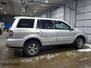 2007 Honda Pilot EX-L with VIN 5FNYF28517B024896, listed as a Copart auction lot 43929425 with 110,273 mi miles and Salvage Title. Bid and sale history available at carsss.com. Image 3.