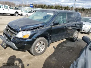 2004 Honda Pilot EX with VIN 2HKYF18614H575099, listed as a Copart auction lot 47762205 with 184,607 mi miles and Salvage Title. Bid and sale history available at carsss.com. Image 1.