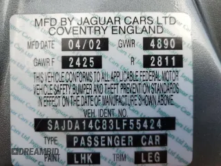 2003 Jaguar XJ 8 z VIN SAJDA14C83LF55424, wystawiony jako Copart lot #86324864 z przebiegiem 110 244 mil mil oraz Szkoda całkowita • Salvage title. Historia ofert i sprzedaży dostępna na DreamBid. Obrazek 12.