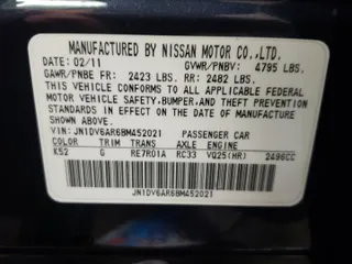 2011 Infiniti G25 x with VIN JN1DV6AR6BM452021, listed as a Copart auction lot 81145494 with 106,551 mi miles and Salvage Title. Bid and sale history available at DreamBid. Image 12.