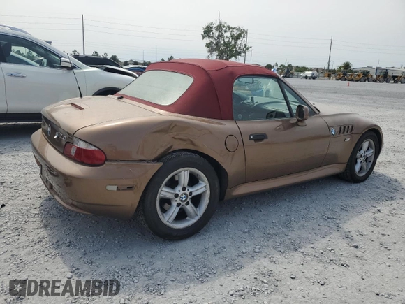 2001 BMW Z3 2.5 z VIN WBACN33441LK46402, wystawiony jako Copart lot #57974785 z przebiegiem 142 661 mil mil oraz Szkoda całkowita • Salvage title. Historia ofert i sprzedaży dostępna na DreamBid. Obrazek 3.