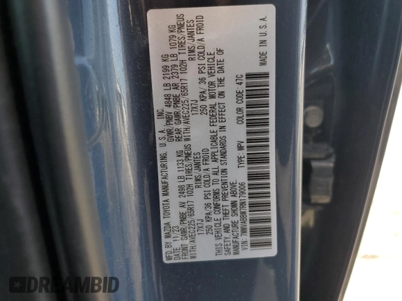2024 Mazda CX-50 S Preferred with VIN 7MMVABBM7RN179006, listed as a Copart auction lot 60809805 with 33,975 mi miles and Non repairable. Bid and sale history available at DreamBid. Image 14.