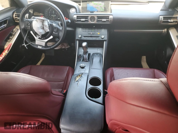 2016 Lexus IS 200t with VIN JTHBA1D27G5002704, listed as a Copart auction lot 52752465 with 84,357 mi miles and Salvage Title. Bid and sale history available at DreamBid. Image 8.