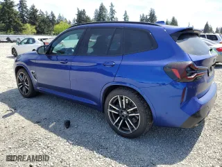 2022 BMW X3 M with VIN 5YM13EC00N9K41801, listed as a Copart auction lot 55018254 with 26,044 mi miles. Bid and sale history available at carsss.com. Image 2.