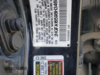2008 Honda Civic LX with VIN 2HGFA16598H346895, listed as a Copart auction lot 51502705 with 261,390 mi miles and Salvage Title. Bid and sale history available at DreamBid. Image 12.