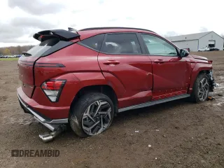 2024 Hyundai Kona N Line with VIN KM8HACA34RU118306, listed as a Copart auction lot 79687814 with 3,393 mi miles and Salvage Title. Bid and sale history available at DreamBid. Image 3.