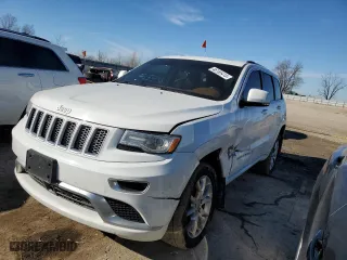 2015 Jeep Grand Cherokee Summit with VIN 1C4RJFJG9FC230372, listed as a Copart auction lot 46185415 with 144,242 mi miles and Salvage Title. Bid and sale history available at carsss.com. Image 1.