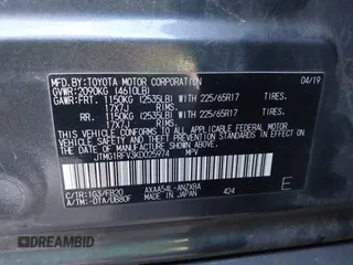 2019 Toyota RAV4 LE with VIN JTMG1RFV3KD025974, listed as a IAAI auction lot 41879264 with 131,933 mi miles and . Bid and sale history available at DreamBid. Image 9.