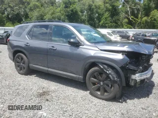 2025 Honda Pilot Black Edition with VIN 5FNYG1H9XSB009137, listed as a Copart auction lot 70259044 with 2,839 mi miles and Salvage Title. Bid and sale history available at carsss.com. Image 4.