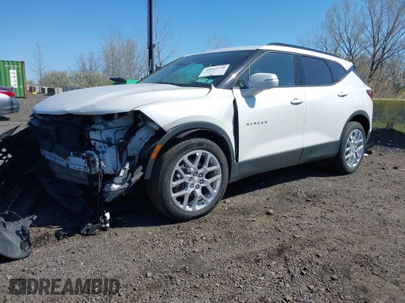 2023 Chevrolet Blazer LT with VIN 3GNKBJRS4PS155285, listed as a IAAI auction lot 42041779 with 31,043 mi miles and . Bid and sale history available at DreamBid. Image 2.