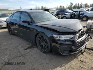 2024 Audi A8 with VIN WAULDAF82RN000941, listed as a Copart auction lot 78061823 with 487 mi miles and Salvage Title. Bid and sale history available at carsss.com. Image 4.