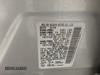 2007 Nissan Murano SL with VIN JN8AZ08W57W606876, listed as a IAAI auction lot 41967978 with 187,094 mi miles and . Bid and sale history available at DreamBid. Image 9.