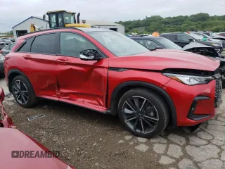 2023 Infiniti QX50 Sport with VIN 3PCAJ5FB4PF122220, listed as a Copart auction lot 66588284 with 8,176 mi miles and Salvage Title. Bid and sale history available at DreamBid. Image 4.