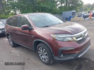2019 Honda Pilot EX-L z VIN 5FNYF5H5XKB045563, wystawiony jako IAAI lot #42329311 z przebiegiem 46 903 mil mil oraz . Historia ofert i sprzedaży dostępna na DreamBid. Obrazek 1.