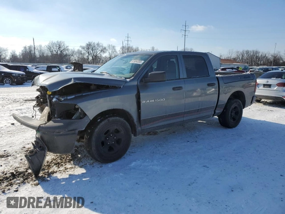 2012 Ram 1500 Tradesman with VIN 1C6RD7KP8CS272794, listed as a Copart auction lot 41654855 with 168,541 mi miles and Salvage title. Bid and sale history available at DreamBid. Image 1.