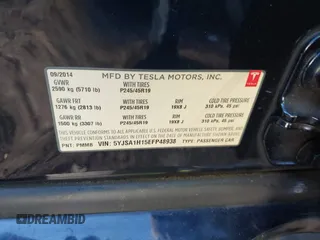 2014 Tesla Model S 60 z VIN 5YJSA1H15EFP48938, wystawiony jako IAAI lot #41574976 z przebiegiem 230 246 mil mil oraz . Historia ofert i sprzedaży dostępna na DreamBid. Obrazek 9.