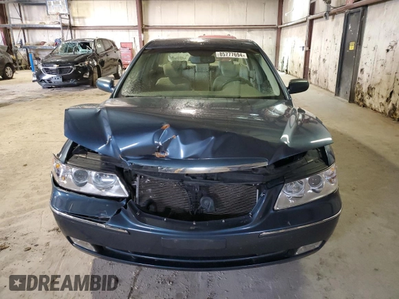 2009 Hyundai Azera GLS with VIN KMHFC46D89A349297, listed as a Copart auction lot 85777694 with 103,647 mi miles and Salvage title. Bid and sale history available at DreamBid. Image 5.