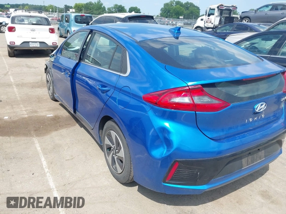2017 Hyundai Ioniq SEL with VIN KMHC75LC0HU047671, listed as a IAAI auction lot 42404401 with 88,696 mi miles and . Bid and sale history available at DreamBid. Image 3.