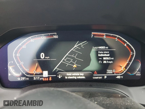 2023 BMW 4 Series 430i xDrive with VIN WBA73AV03PFP03200, listed as a Copart auction lot 87922935 with 44,003 mi miles and Salvage title. Bid and sale history available at DreamBid. Image 9.