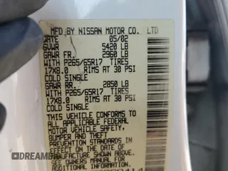 2002 Nissan Frontier SC z VIN 1N6MD29Y52C369414, wystawiony jako Copart lot #58532505 z przebiegiem 249 926 mil mil oraz Szkoda całkowita • Salvage title. Historia ofert i sprzedaży dostępna na DreamBid. Obrazek 12.